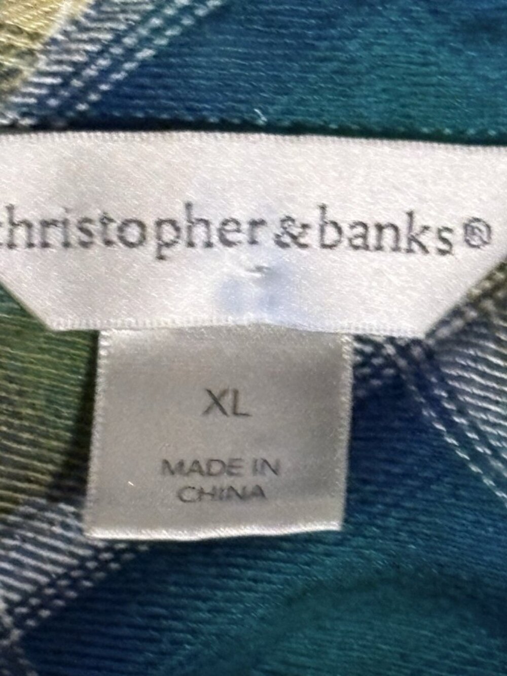 Christopher & Banks Womens Size XL Blouse Flannel Long Sleeves - Picture 8 of 9